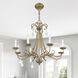 Daphne 8 Light 29.75 inch Antique Gold Leaf Chandelier Ceiling Light, Large