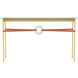 Equus 54 X 14 inch Modern Brass and Dark Smoke Console Table in Leather Chestnut, Modern Brass/Dark Smoke