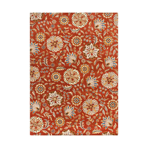 Athena 117 X 117 inch Burnt Orange/Wheat/Dark Blue/Medium Gray/Black Rugs, Wool