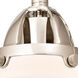 Nouveau 2 Small Canton 1 Light 5 inch Polished Nickel Sconce Wall Light in Matte White Glass