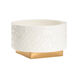 Elizabeth Wicker 11 inch White Glaze/Metallic Gold Plate