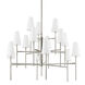 Bowery 15 Light 48 inch Polished Nickel Chandelier Ceiling Light