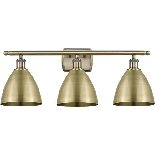 Ballston Dome 3 Light 28 inch Antique Brass Bath Vanity Light Wall Light