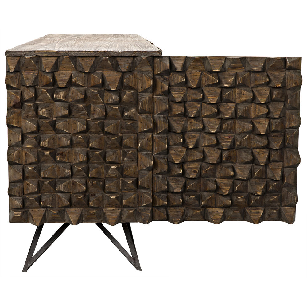 New York 87 X 23 inch Old Wood Sideboard