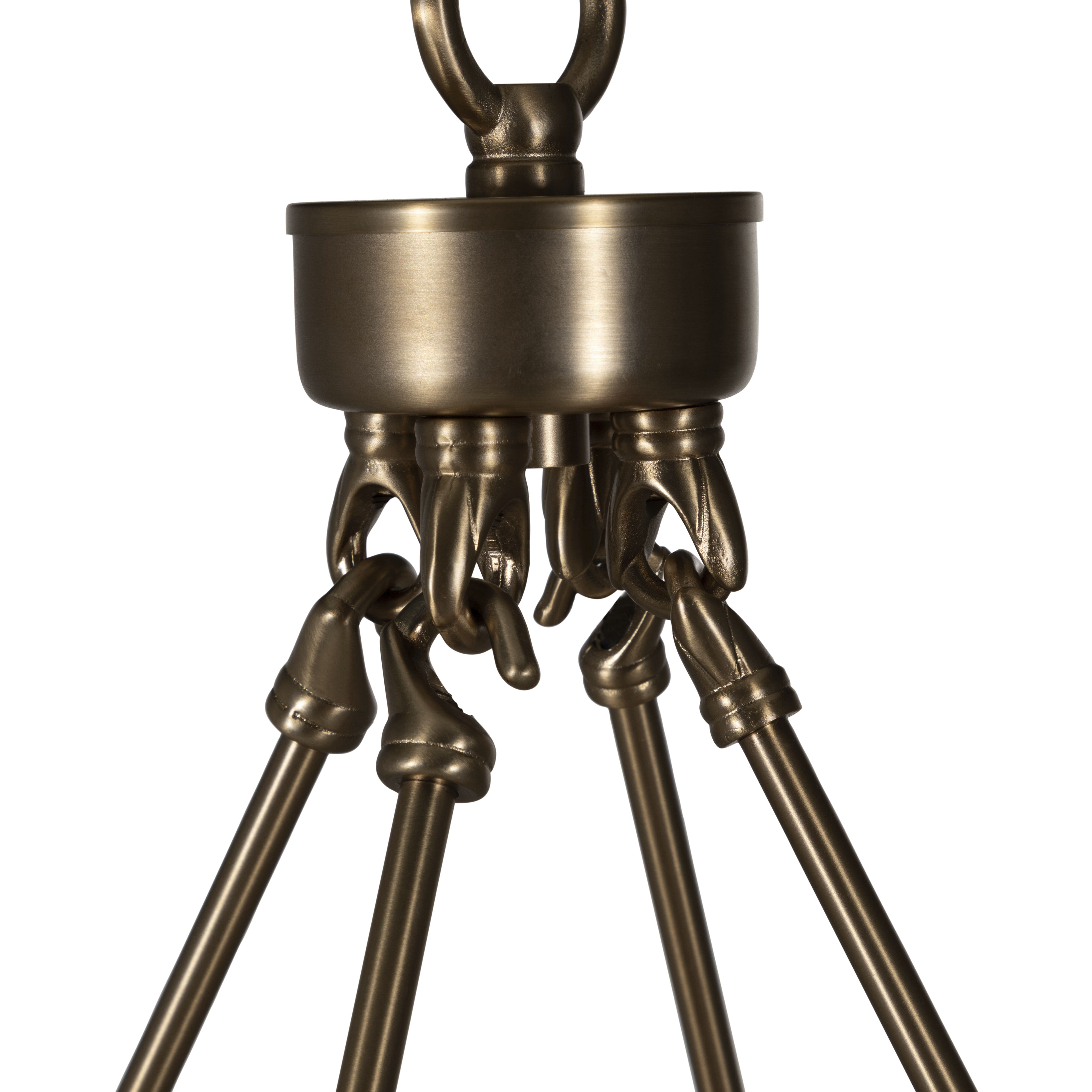 Augusta 5 Light 22 inch Antique Brass and Cast Glass Chandelier Ceiling Light