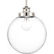 Penn 1 Light 9.75 inch Polished Nickel Pendant Ceiling Light, Medium