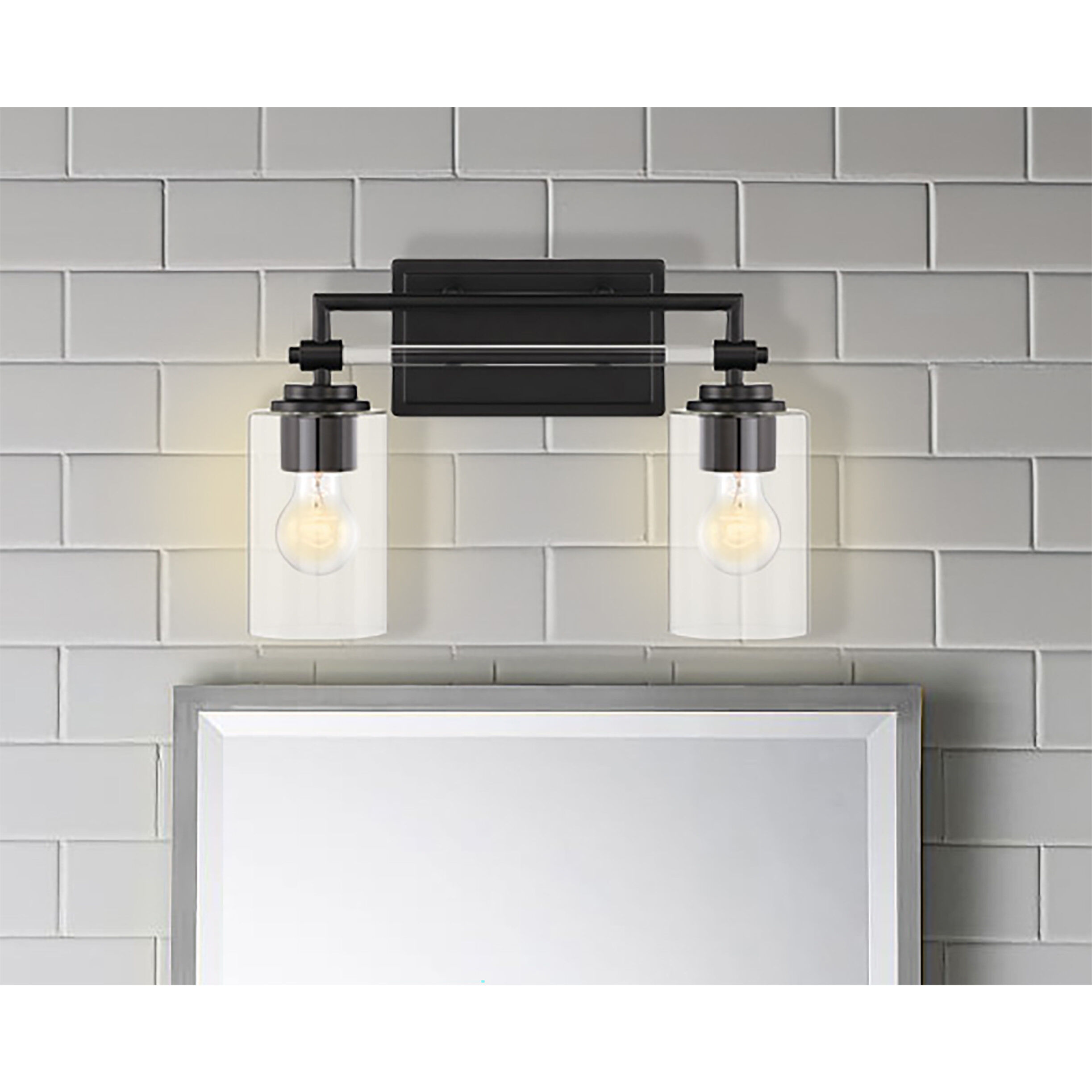 Binsly 2 Light 15.63 inch Coal Bath Vanity Light Wall Light