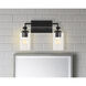 Binsly 2 Light 15.63 inch Coal Bath Vanity Light Wall Light