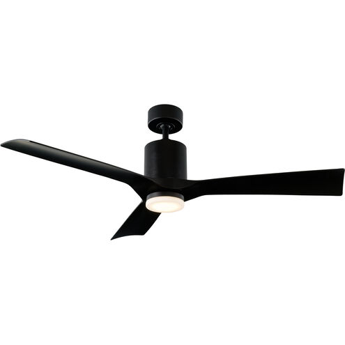 Aviator 54 inch Matte Black Downrod Ceiling Fan