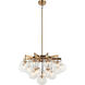 Bulbus LED 32 inch Aged Gold Brass Pendant Ceiling Light