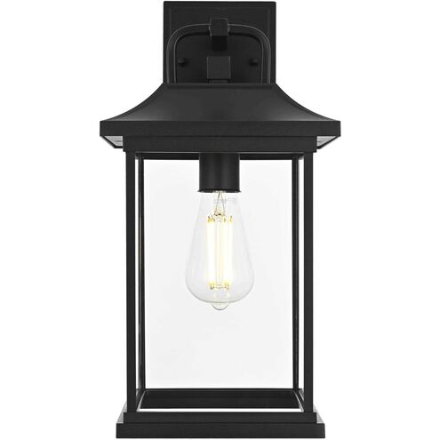 Saul 1 Light 16 inch Black Outdoor Wall Sconce