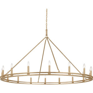 Sutton 16 Light 61 inch Champagne Leaf Chandelier Ceiling Light
