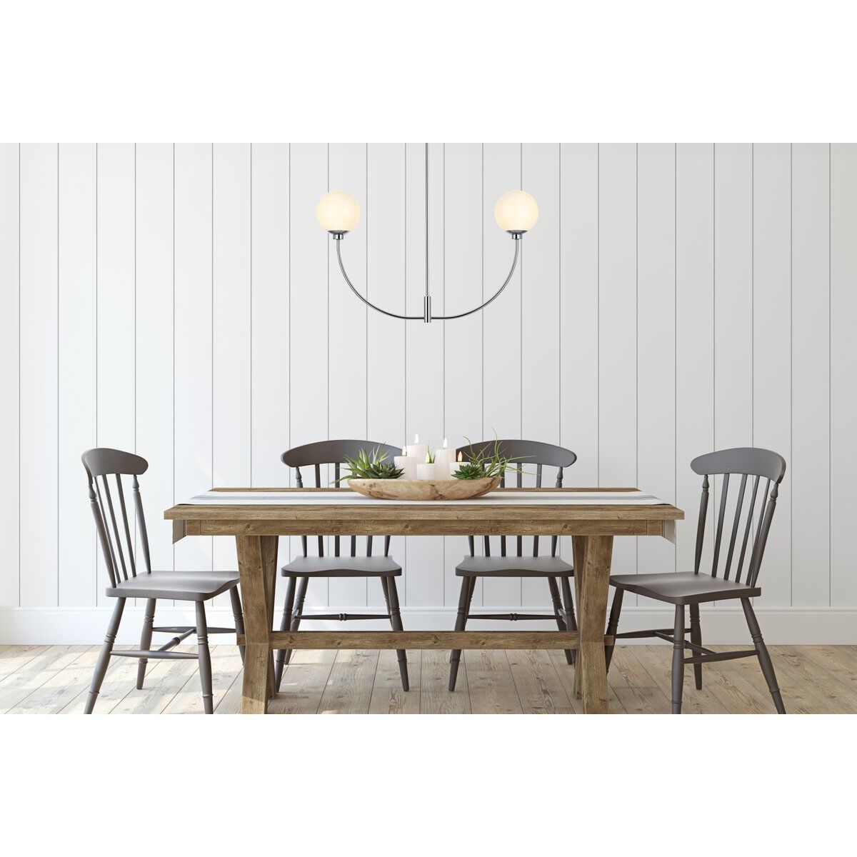 Nyomi 2 Light 36 inch Chrome Chandelier Ceiling Light