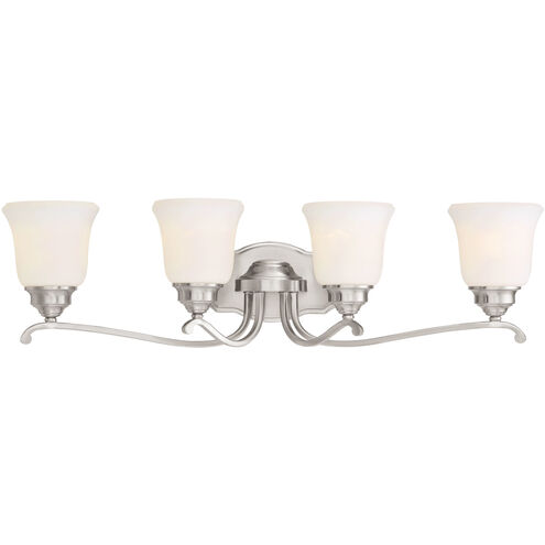 Savannah Row 4 Light 31 inch Brushed Nickel Bath Light Wall Light