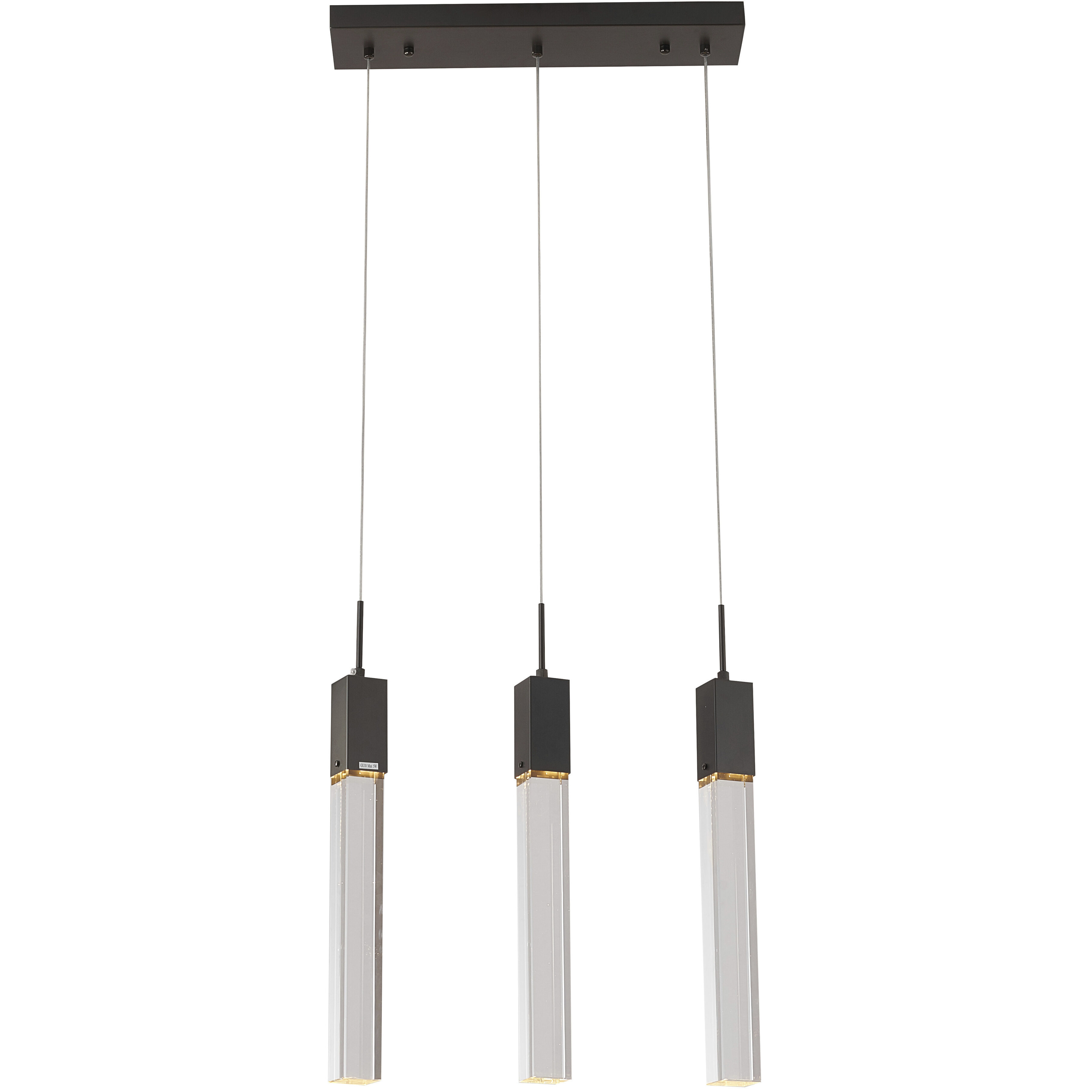 Canada 3 Light 22 inch Black Island Lighting Ceiling Light