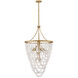 Myra 8 Light 24 inch Distressed Brass Chandelier Ceiling Light