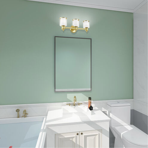 Middlebush 3 Light 24 inch Polished Brass Bath Vanity Wall Light
