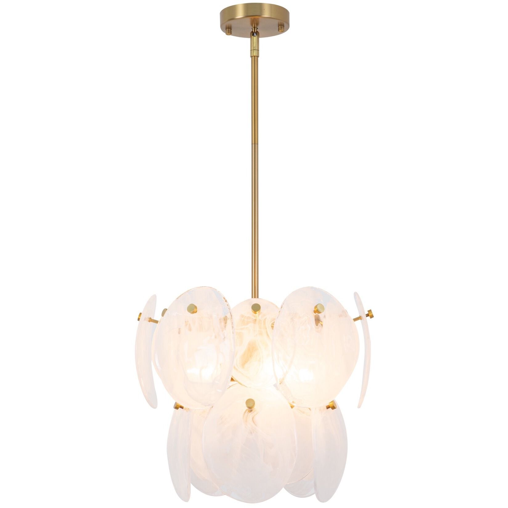 Lily 4 Light 16.25 inch Brushed Brass Chandelier Ceiling Light
