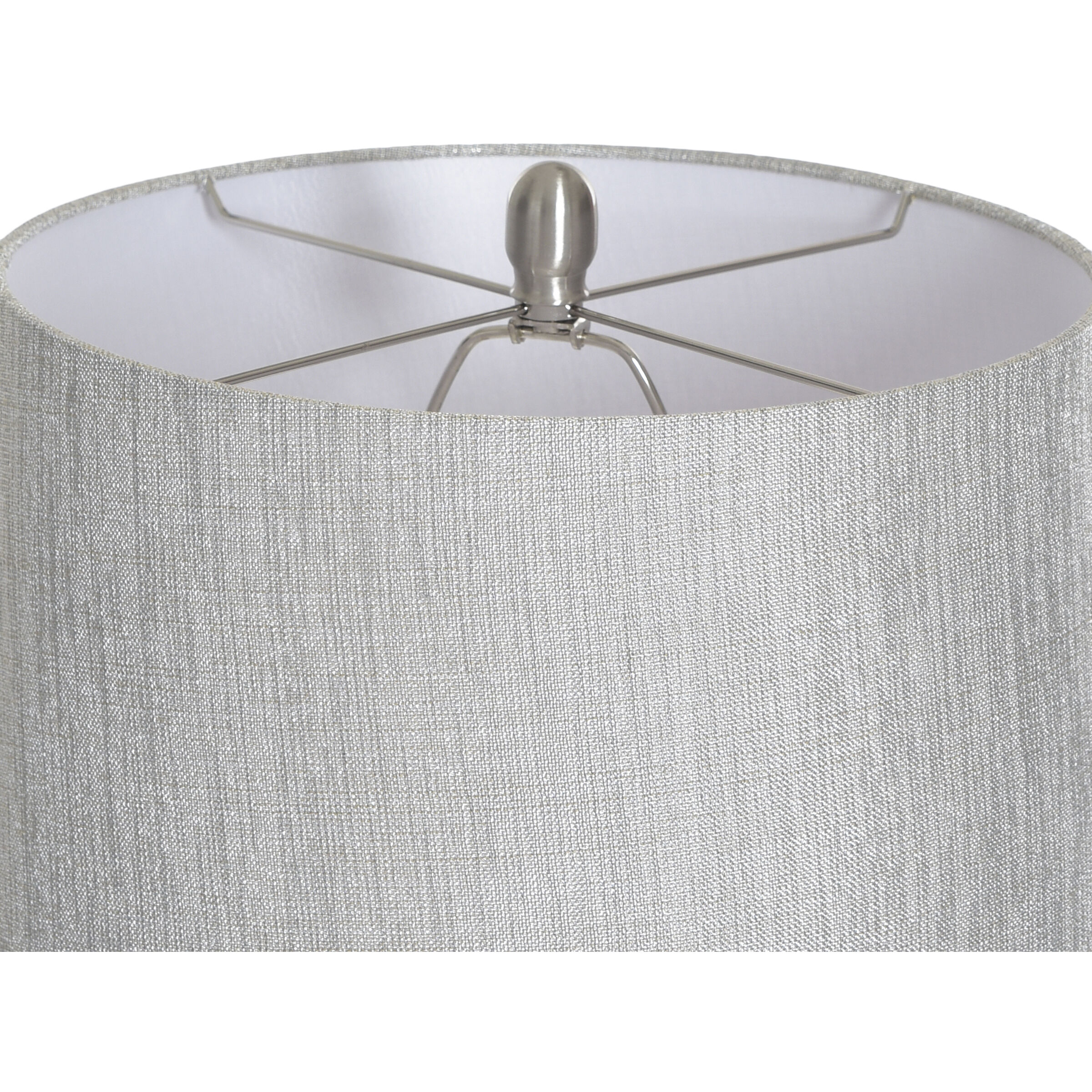 Callahan 62.5 inch 100 watt Brushed Nickel and Silver and Grey Floor Lamp Portable Light