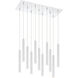 Forest LED 9.75 inch Chrome Chandelier Ceiling Light in 11, 29, Matte White Steel