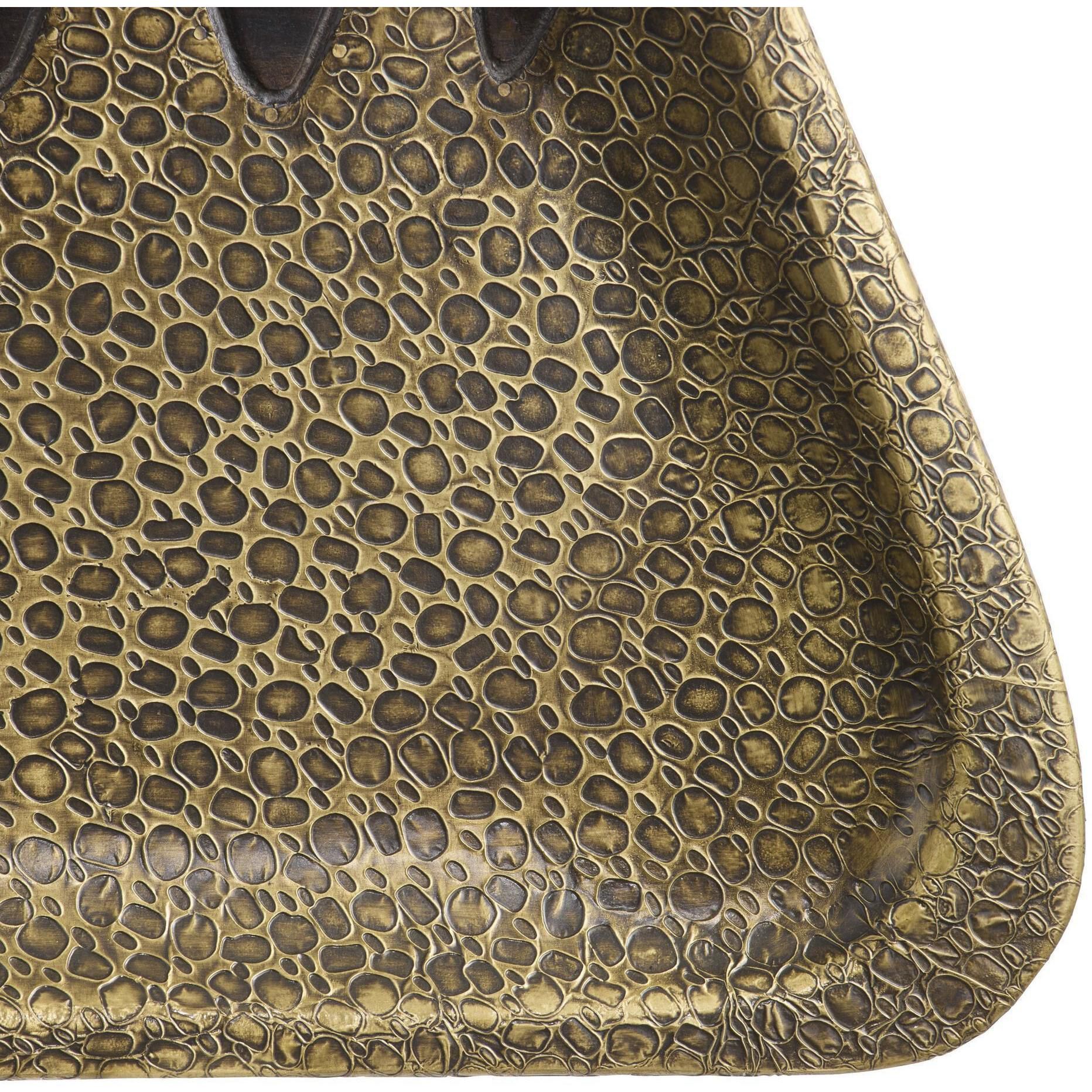 Kolby Antique Brass and Umber Tray