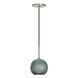 Envisage VI LED 8 inch Brushed Nickel Mini Pendant Ceiling Light in Chiseled Smoke