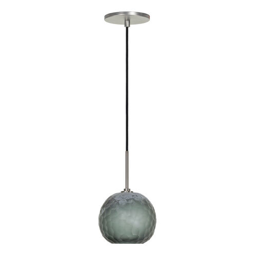 Envisage VI LED 8 inch Brushed Nickel Mini Pendant Ceiling Light in Chiseled Smoke