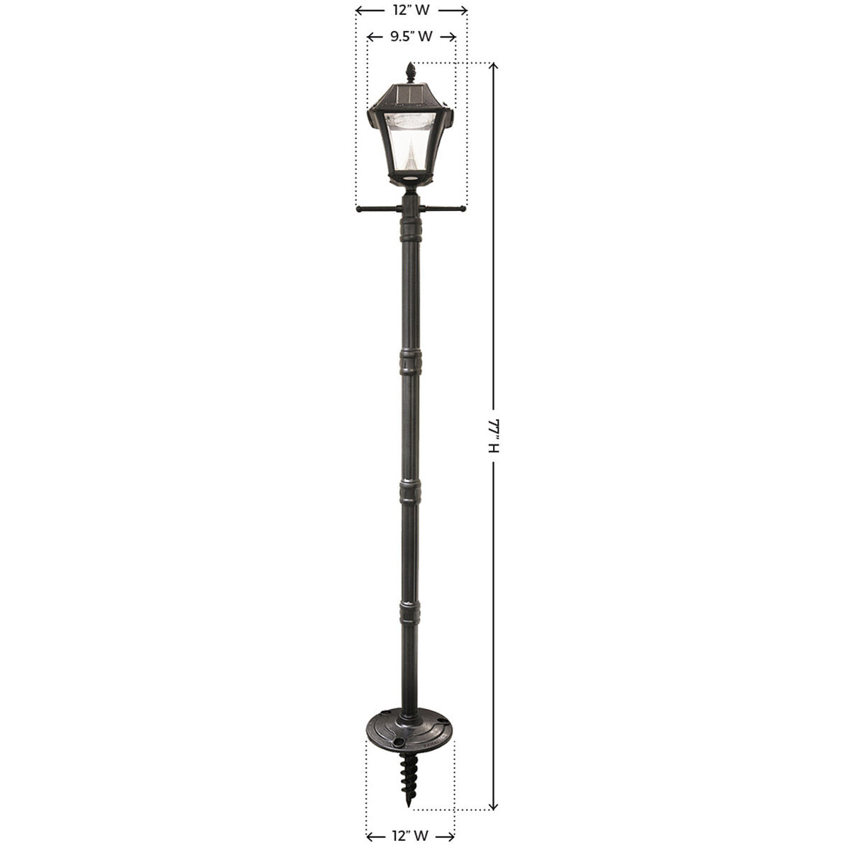 Solar yard lamp post sale