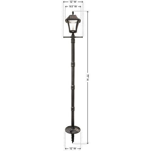Baytown II 83 inch Black Lamp Post Set 