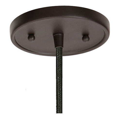 Grand Central 1 Light 7.5 inch Oil Rubbed Bronze Flush Mount Ceiling Light in Crackled Mouth Blown