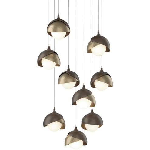 Brooklyn 9 Light 20.5 inch Ink and Soft Gold Pendant Ceiling Light