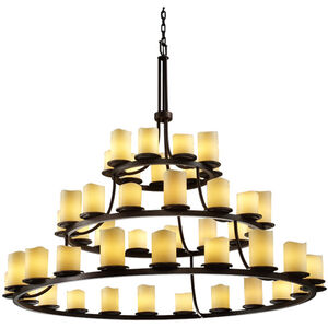 CandleAria LED 28 inch Dark Bronze Chandelier Ceiling Light