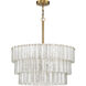 Museo 9 Light 24 inch Satin Brass Pendant Ceiling Light