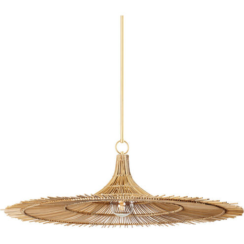 Costa Mesa 1 Light 50 inch Vintage Gold Leaf Pendant Ceiling Light