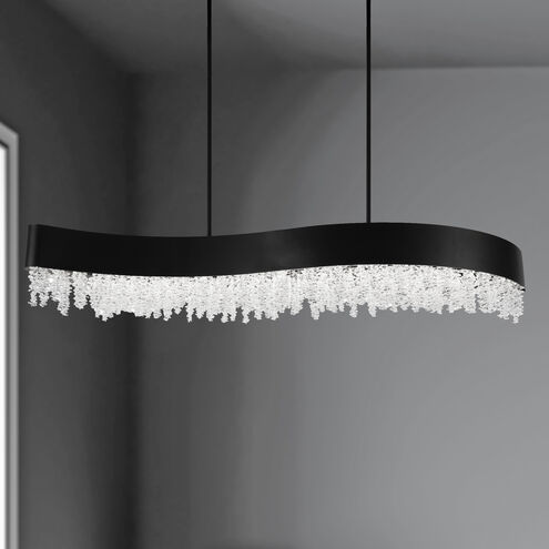 Soleil LED 48 inch Black Linear Pendant Ceiling Light, Schonbek Signature