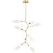 Fiori LED Gilded Brass Chandelier Ceiling Light, Modern Vine
