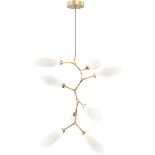 Fiori LED Gilded Brass Chandelier Ceiling Light, Modern Vine