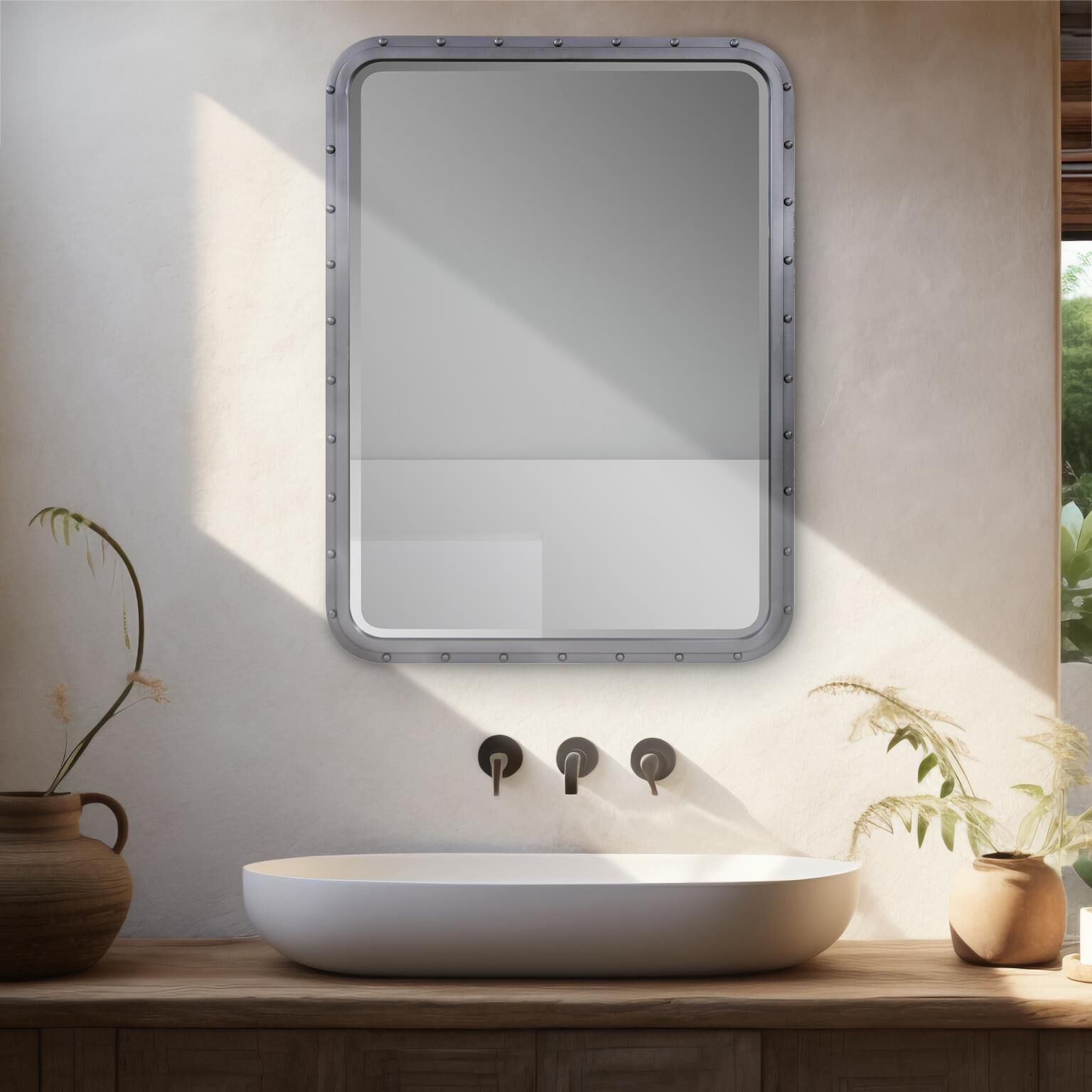 Fordham 40 X 30 inch Charcoal Vanity Mirror