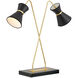Avignon 28.75 inch 7 watt Polished Brass/Oil Rubbed Bronze/Black Desk Lamp Portable Light, Suzanne Duin Collection
