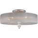 Alexis 5 Light 23 inch Antique Silver Semi Flush Mount Ceiling Light