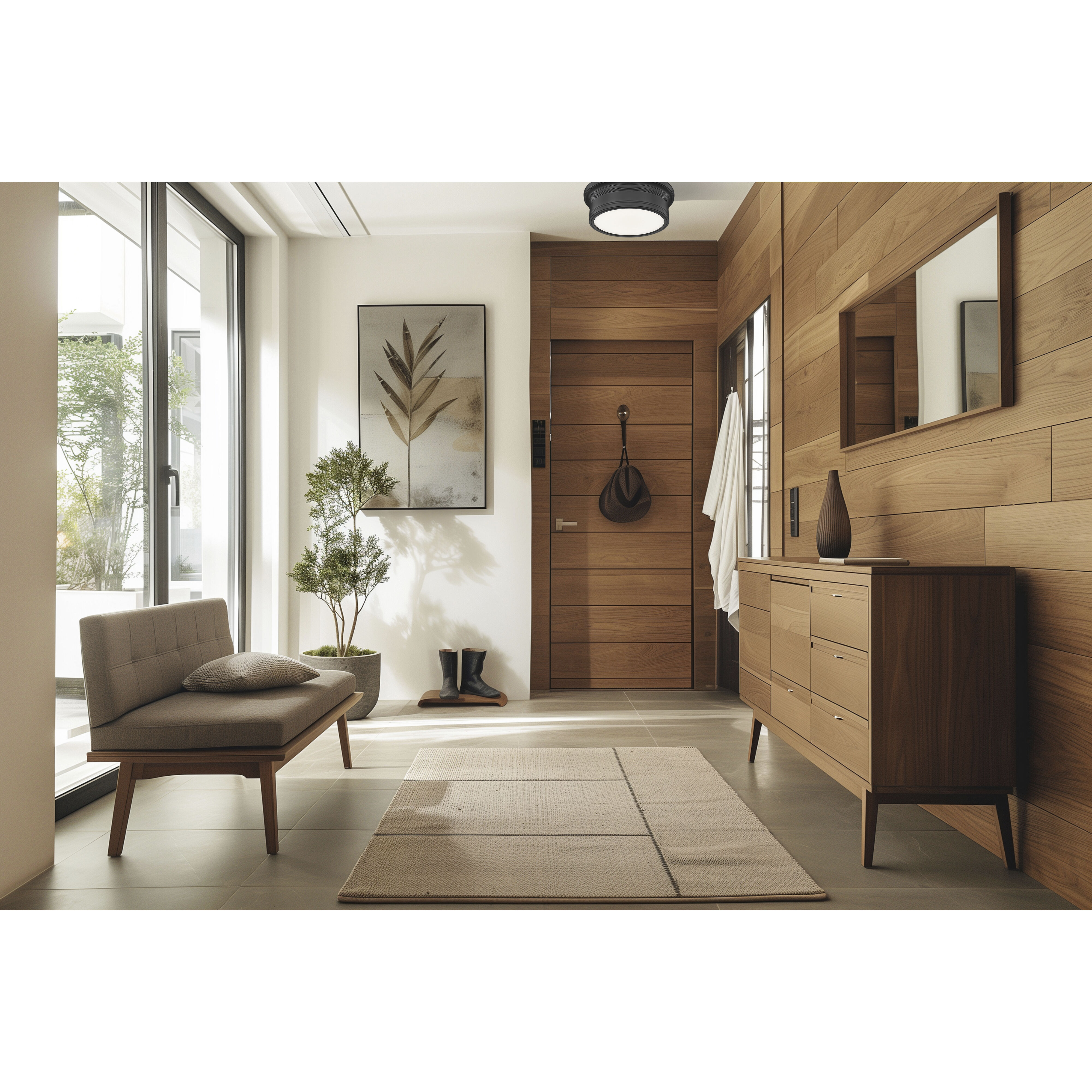 Bentley LED 12 inch Matte Black Flush Mount Ceiling Light