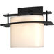 Arc Ellipse 1 Light 9 inch Black ADA Sconce Wall Light