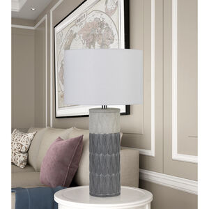 Voula 29 inch 100 watt Grey Table Lamp Portable Light, Pair