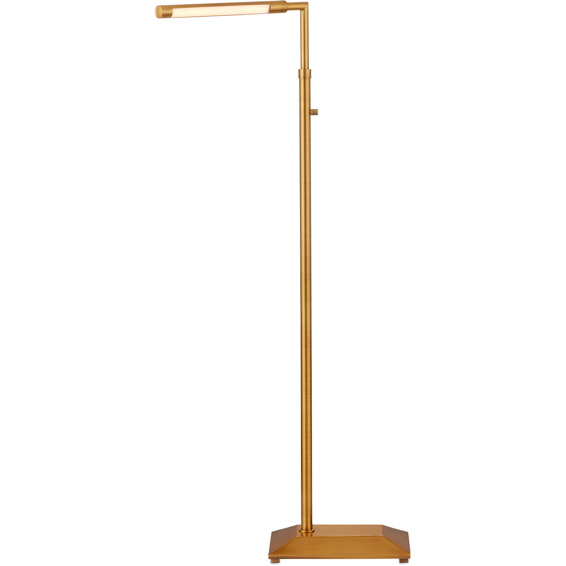 Autrand 46.75 inch 12 watt Antique Brass Floor Lamp Portable Light