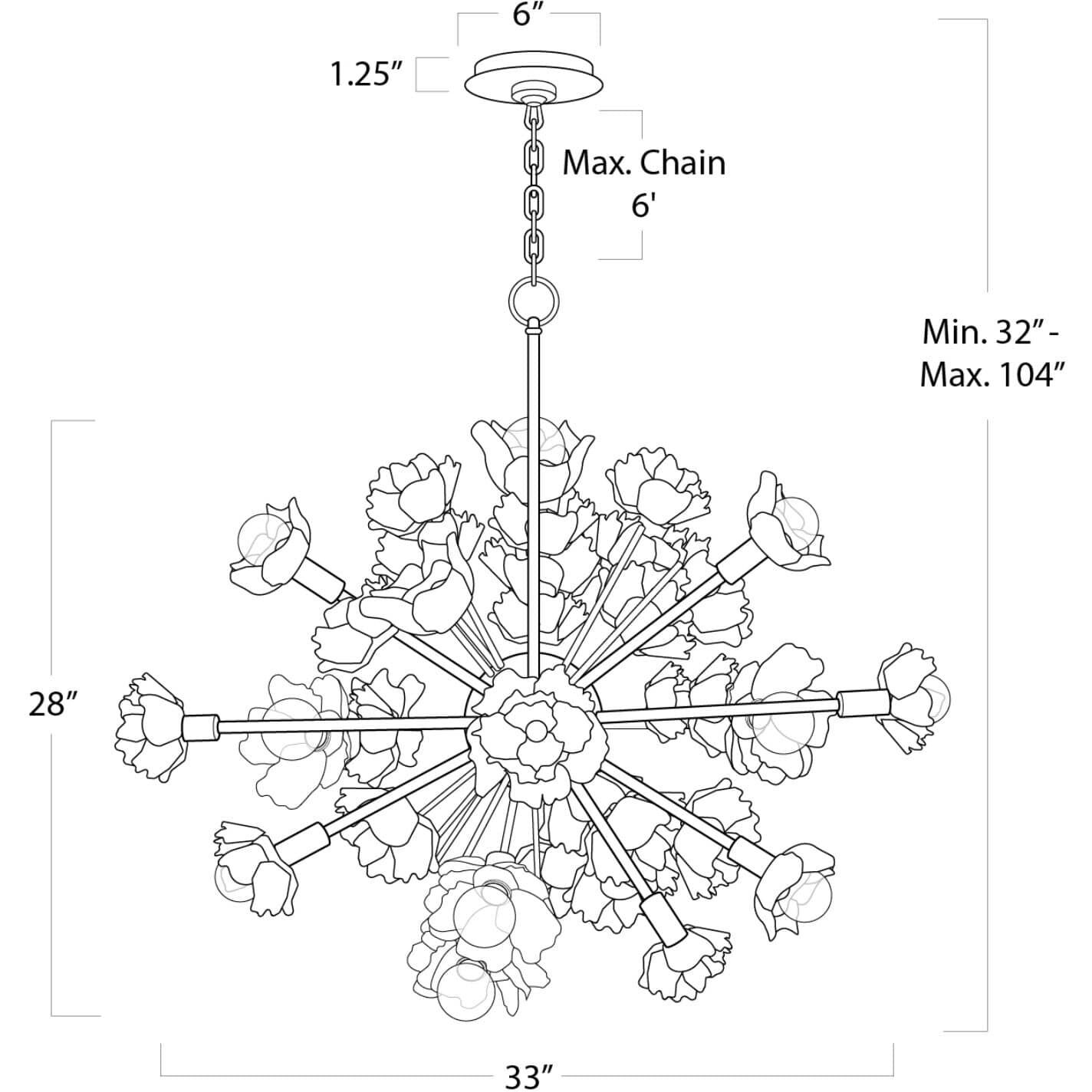 Adeline 22 Light 33 inch Gold Chandelier Ceiling Light