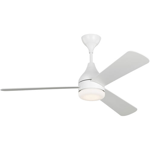 Streaming 52 inch Matte White Indoor/Outdoor Smart Ceiling Fan