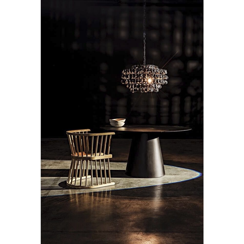 Vesuvius 59 X 59 inch Matte Black Dining Table