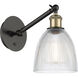 Ballston Castile LED 6 inch Black Antique Brass Sconce Wall Light