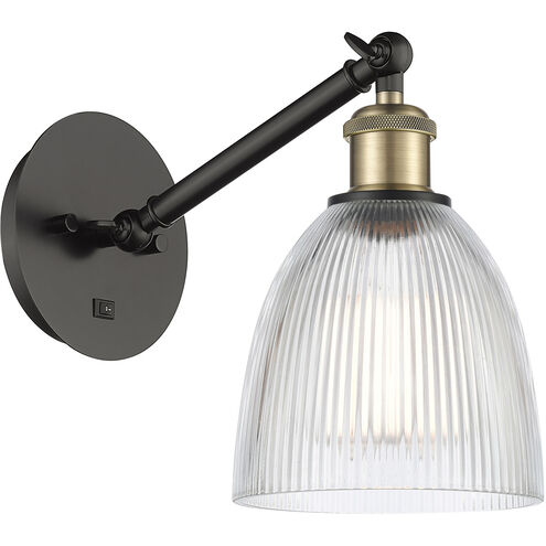 Ballston Castile LED 6 inch Black Antique Brass Sconce Wall Light