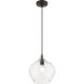 Aldrich 1 Light 10 inch Bronze with Antique Brass Accent Pendant Ceiling Light